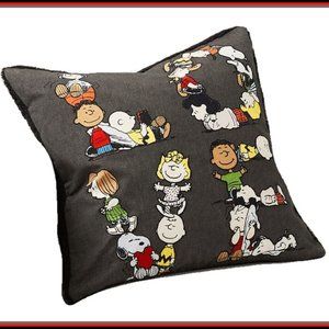 NEW RARE Pottery Barn Peanuts Love Happy Valentines Pillow Cover 18" x 18"